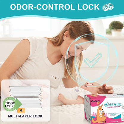 Refills Compatible with DEKOR Classic Diaper Pail Refill Bags