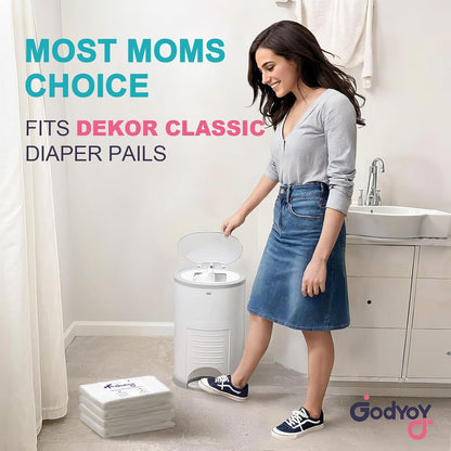 Refills Compatible with DEKOR Classic Diaper Pail Refill Bags