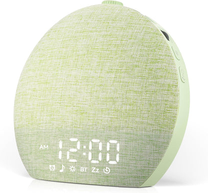 Sunrise Alarm Clock, Noise Sound Machine Night Light, Wood Grain