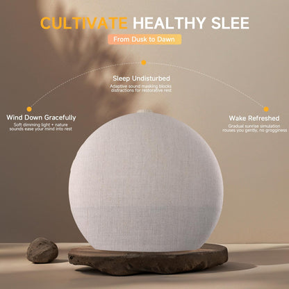 Sunrise Alarm Clock, Noise Sound Machine Night Light, Wood Grain