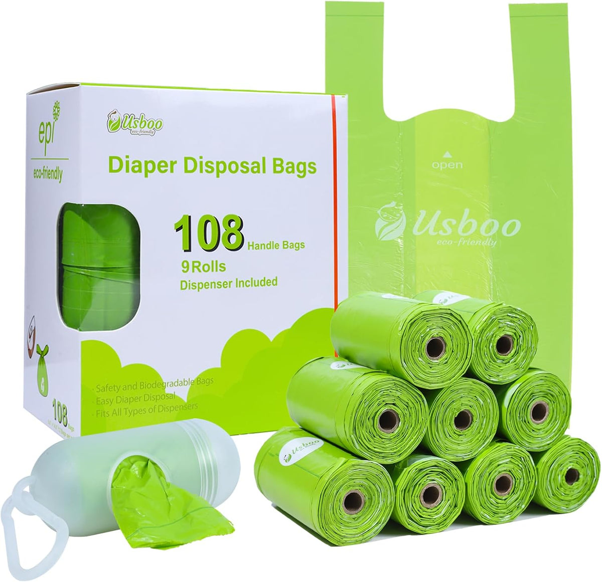 Disposable Diaper Bags, Rainbow