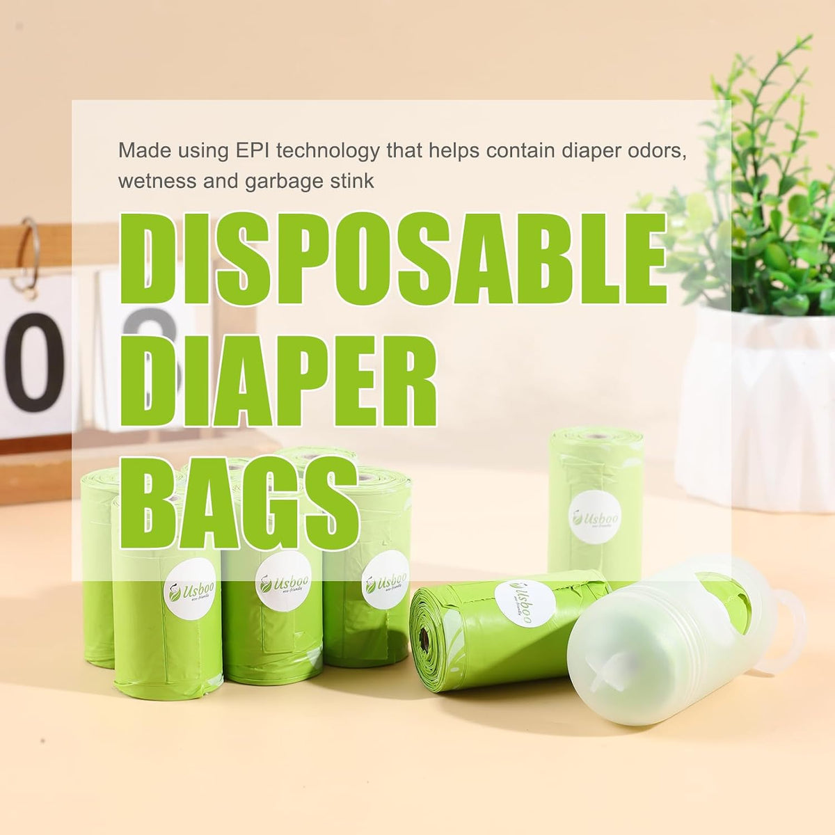 Disposable Diaper Bags, Rainbow