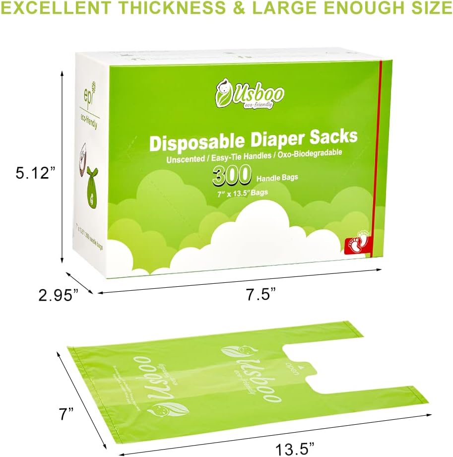 Disposable Diaper Bags, Rainbow