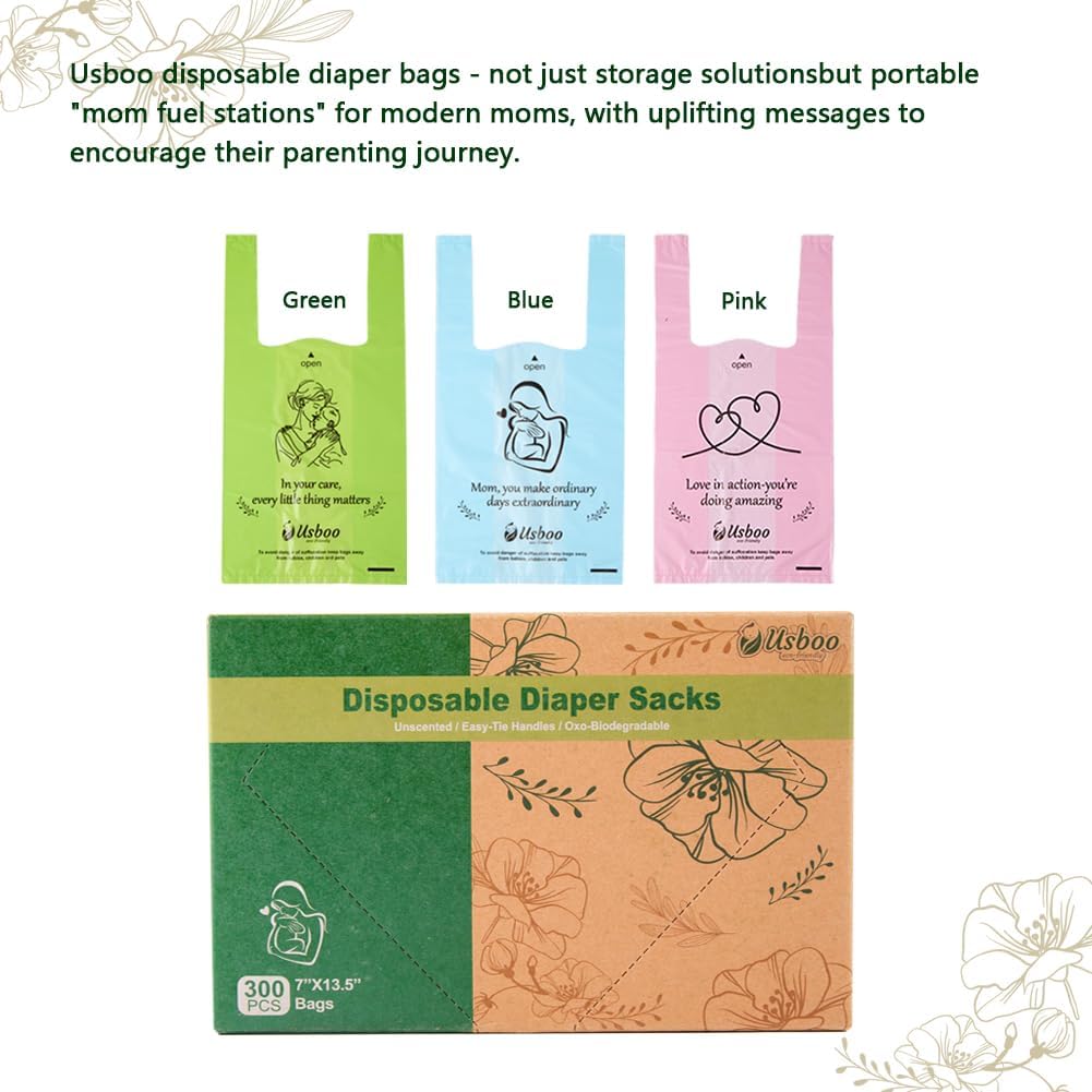 Disposable Diaper Bags, Rainbow