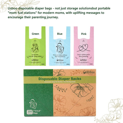 Disposable Diaper Bags, Rainbow