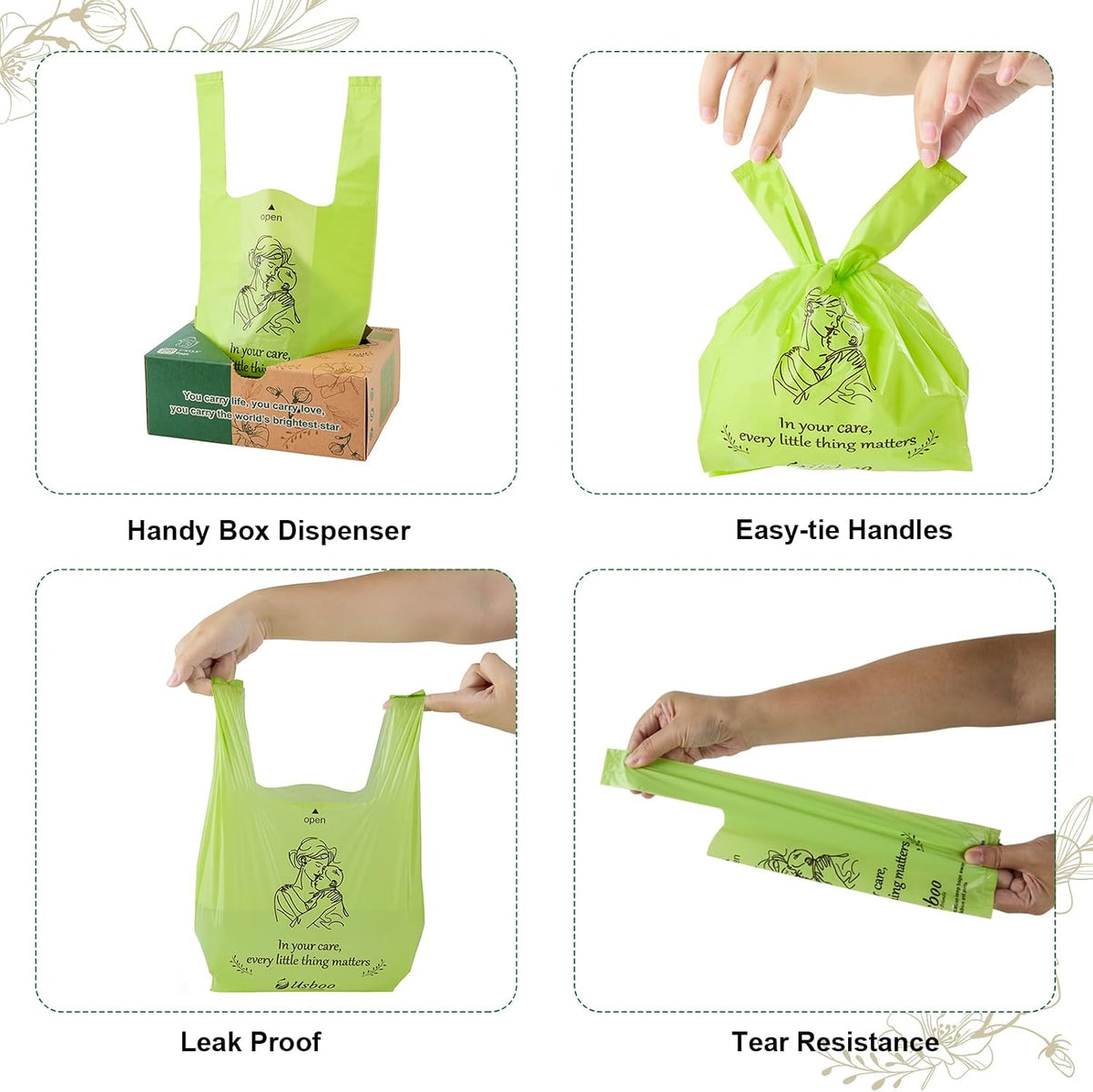 Disposable Diaper Bags, Rainbow