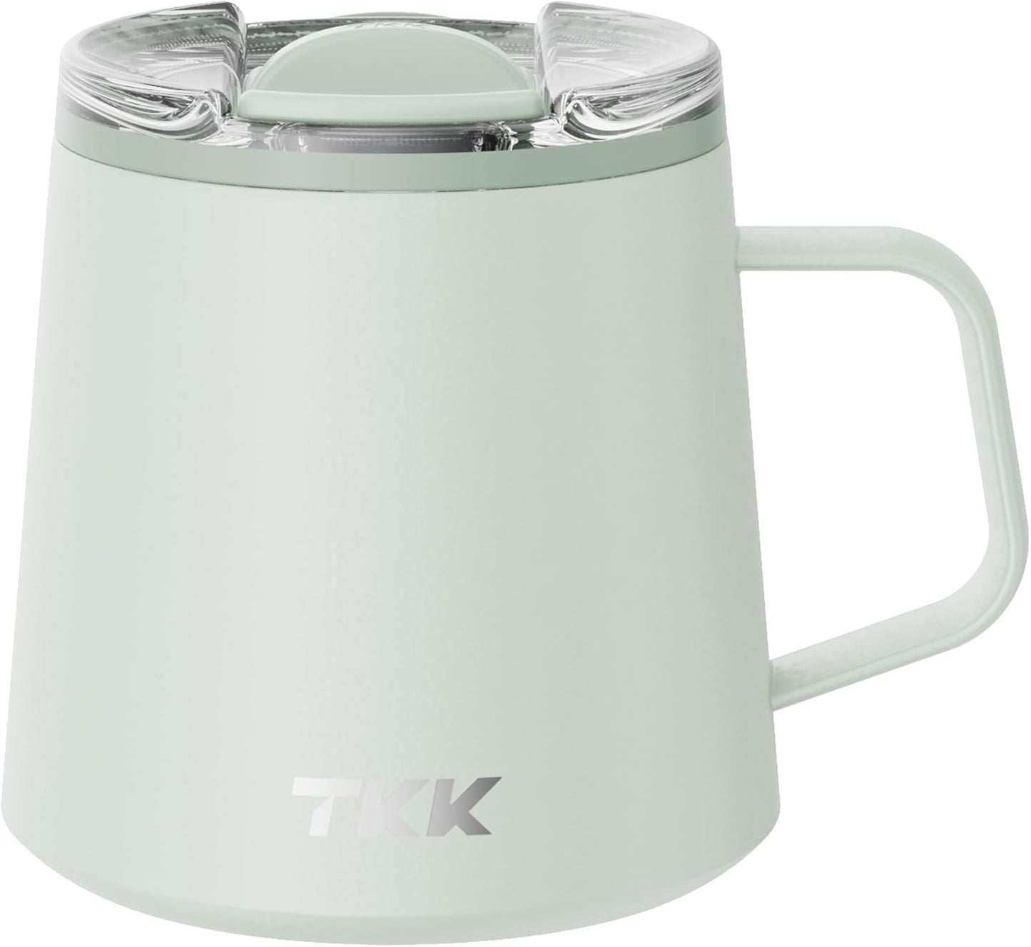 12 oz Insulated Coffee Mug with Handle Ceramic Coating Detachable Slider Lid Stainless Steel Tumbler Double Wall Vacuum Travel Cup
