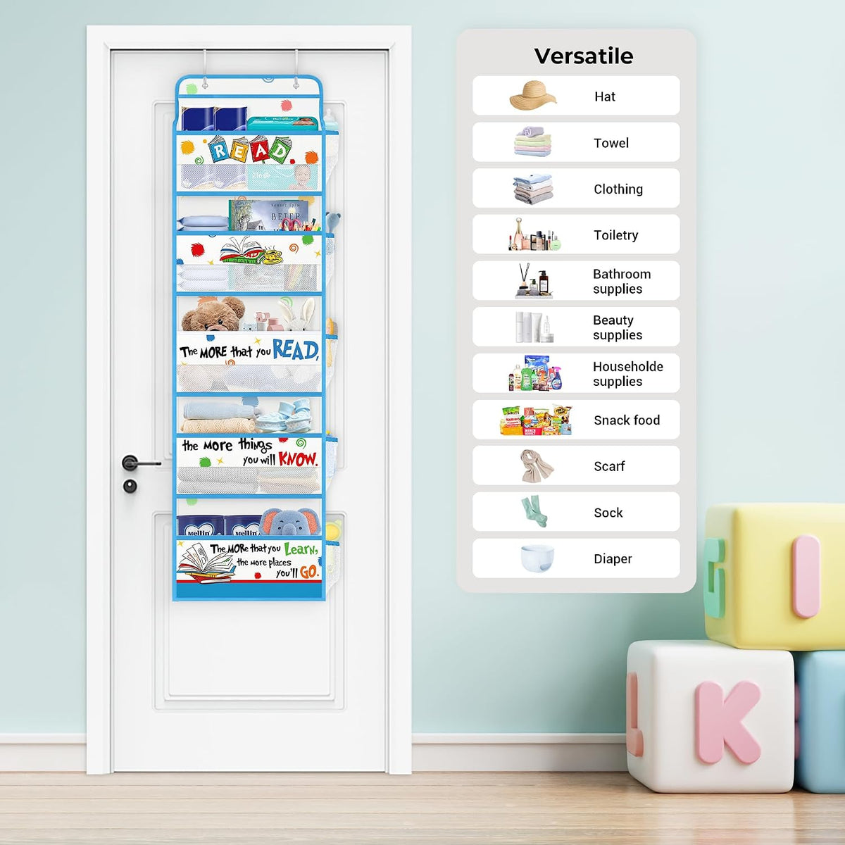 Gamer Over the Door Organizer Diaper Toy Nursery Hanging Shelf