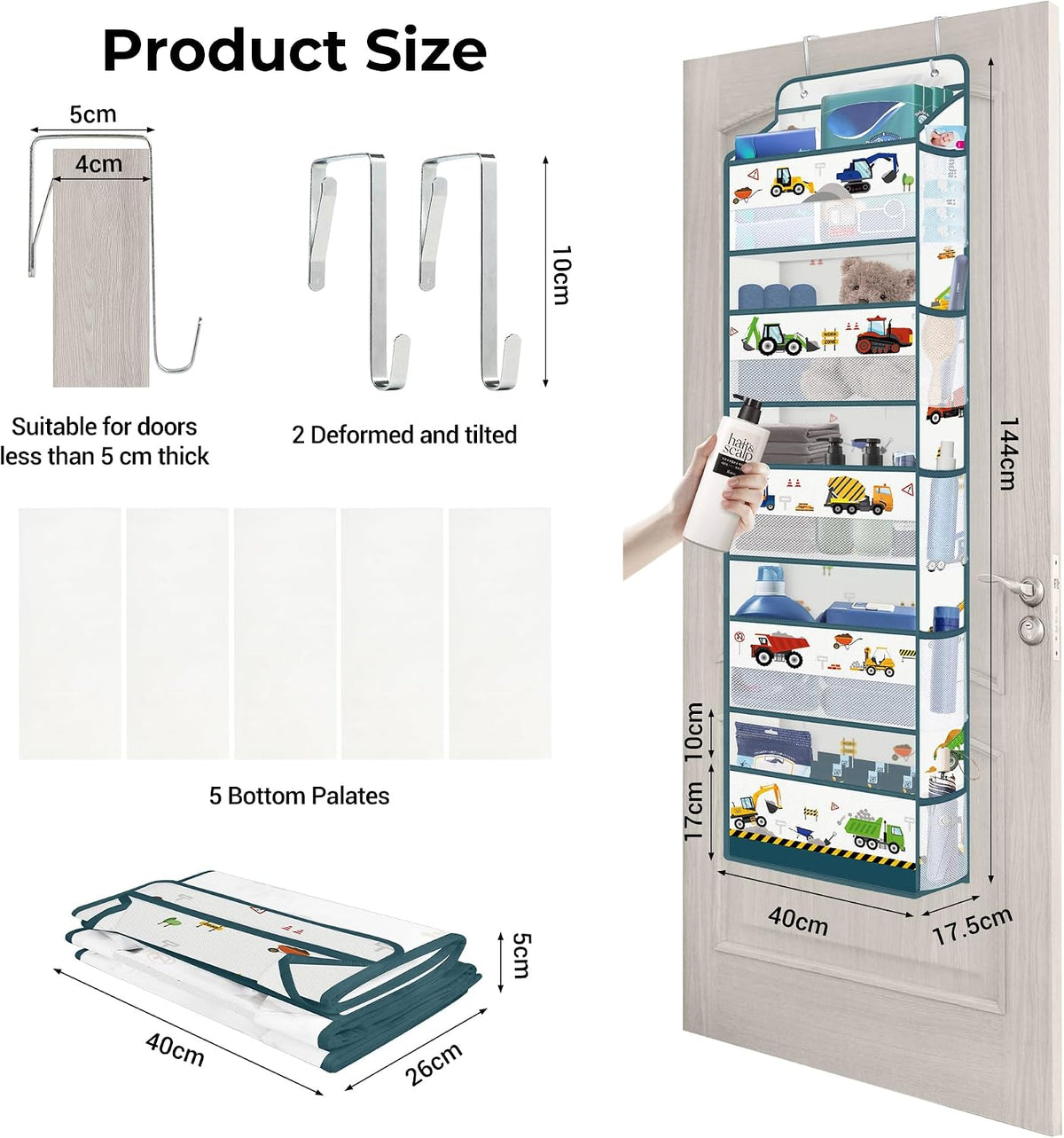 Gamer Over the Door Organizer Diaper Toy Nursery Hanging Shelf