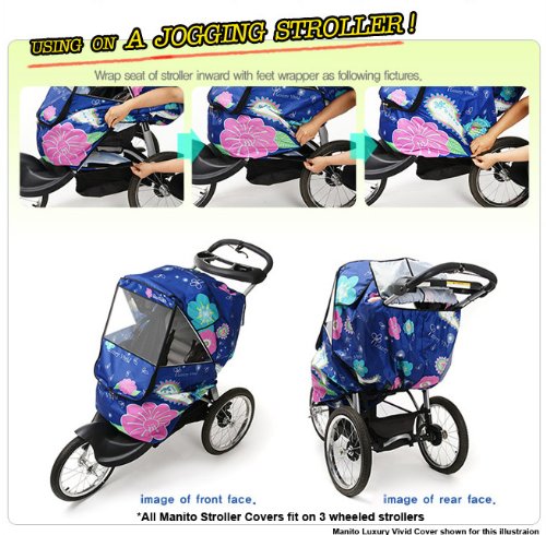 Elegance Plus Stroller Weather Shield/Rain Cover, Blue