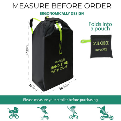 Large Stroller Travel Bag for Airplane, Fits Double & Jogging Strollers