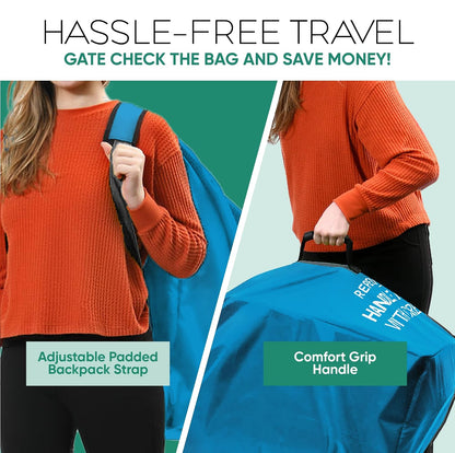 Large Stroller Travel Bag for Airplane, Fits Double & Jogging Strollers