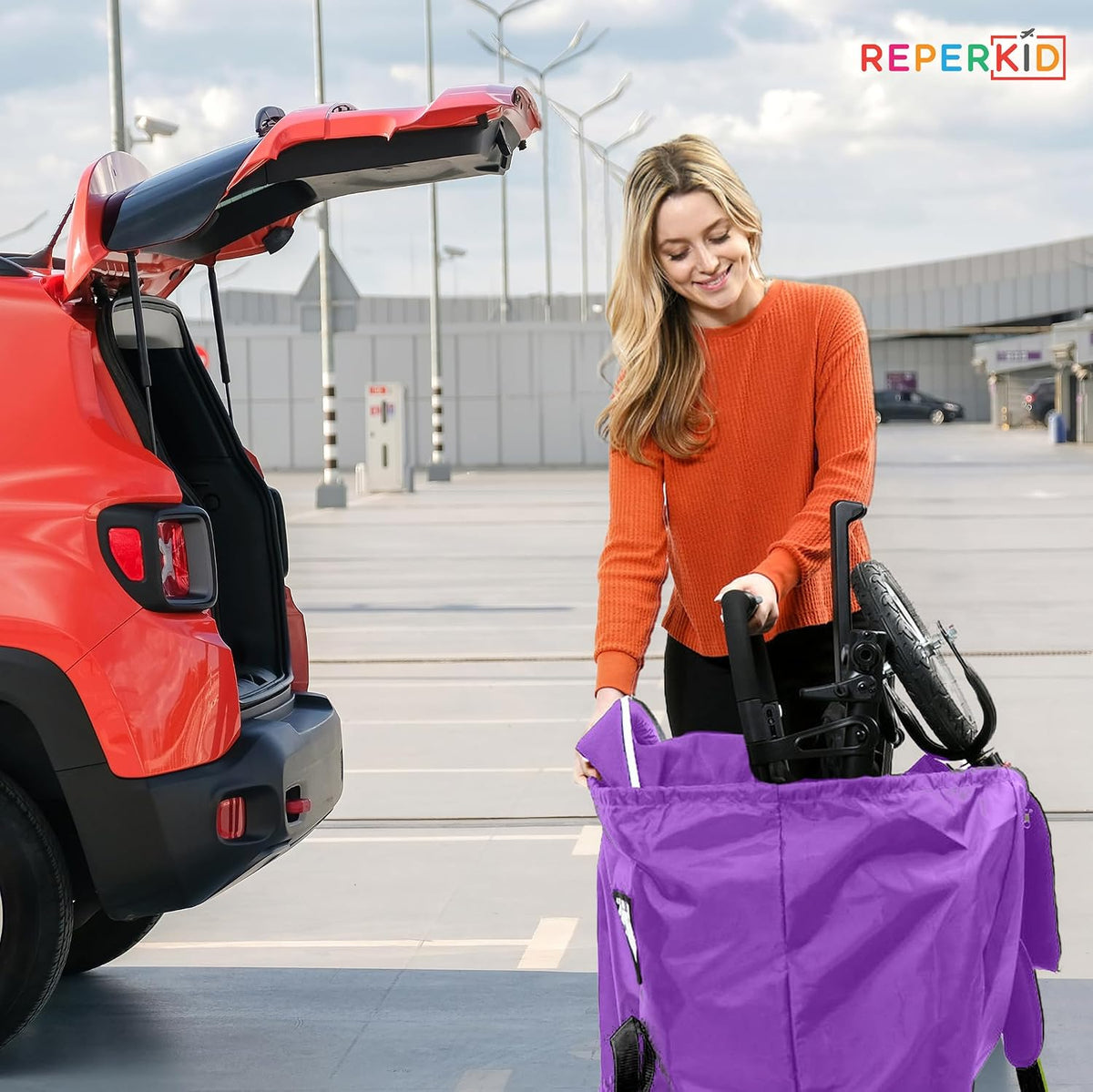 Large Stroller Travel Bag for Airplane, Fits Double & Jogging Strollers