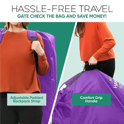 Large Stroller Travel Bag for Airplane, Fits Double & Jogging Strollers