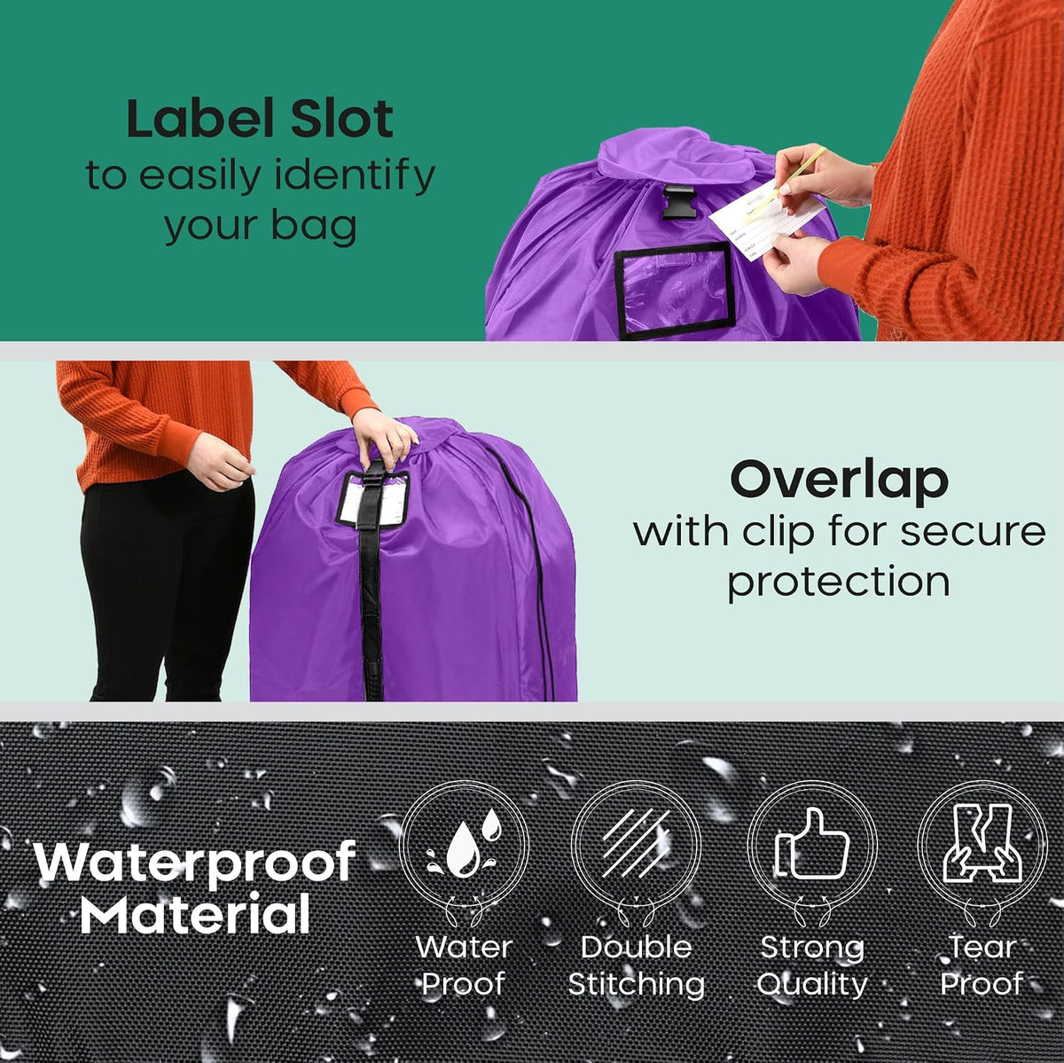 Large Stroller Travel Bag for Airplane, Fits Double & Jogging Strollers