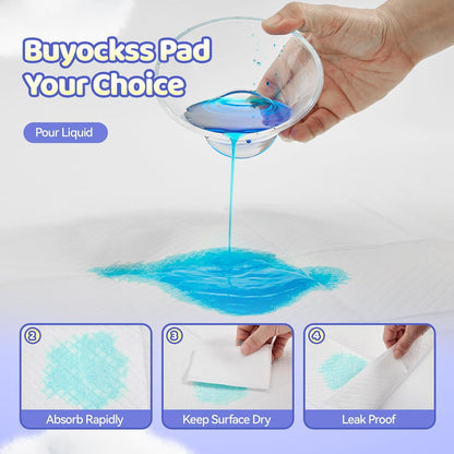 Disposable Changing Pad Liners 100 Count - 13x18 Inches Ultra Soft Super Absorbent Waterproof Baby Diaper Changing Pads White - Leak Proof Baby Changing Mat Liners for Home & Travel