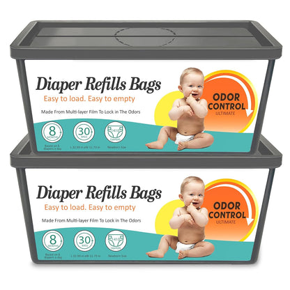 Diaper Pail Refills Fits Diaper Genie Easy Roll Signature & Platinum