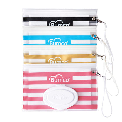 Airtight Wipes Dispenser, Keeps Wet, Reusable Refillable Pouch, Diaper Bag Organizer for Travel, Carrying Clutch, Unique Baby Gift for Girl Boy [multicolor]