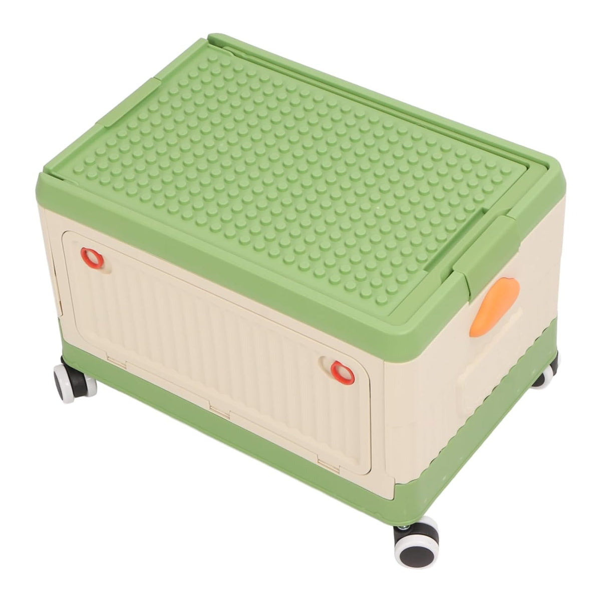 Rolling Toy Storage Bin with Lid Wheels, Toy Storage Organizer for Building Blocks, Children Toy Box, Storage Container with Wheels for Playroom Bedroom
