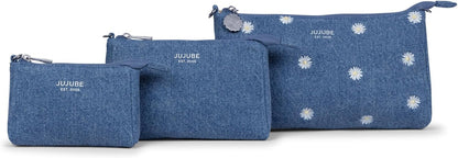 x Sazan New 3-Piece Pouch Set, Diaper Bag Organizing Pouches, Convertible to Small Purse with Crossbody Strap, Zipper Cosmetic Pouch, Large, Medium, and Small, Paisley Floral, Mothers Day Gift