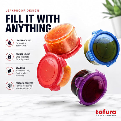 4 oz Food Storage Containers, Twist Top, BPA-Free