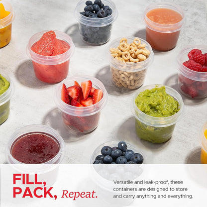 4 oz Food Storage Containers, Twist Top, BPA-Free