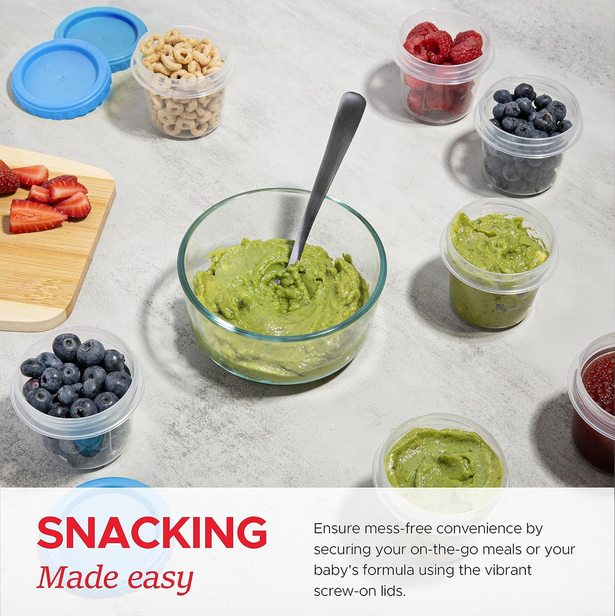 4 oz Food Storage Containers, Twist Top, BPA-Free
