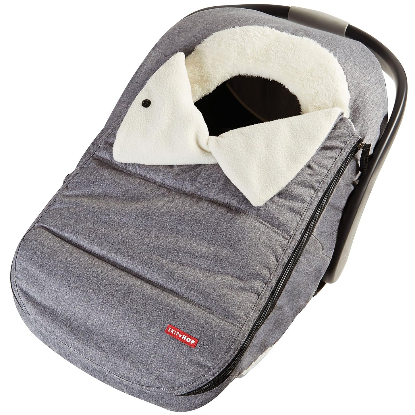 Skip Hop All Seasons Baby Car Seat Cover 4 in 1 Universal Fit with UPF40+ Sunshade and Water Resistant Fabric Oat