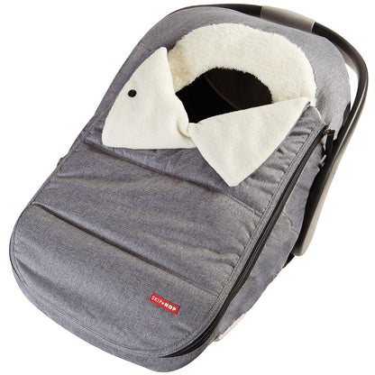 Skip Hop All Seasons Baby Car Seat Cover 4 in 1 Universal Fit with UPF40+ Sunshade and Water Resistant Fabric Oat
