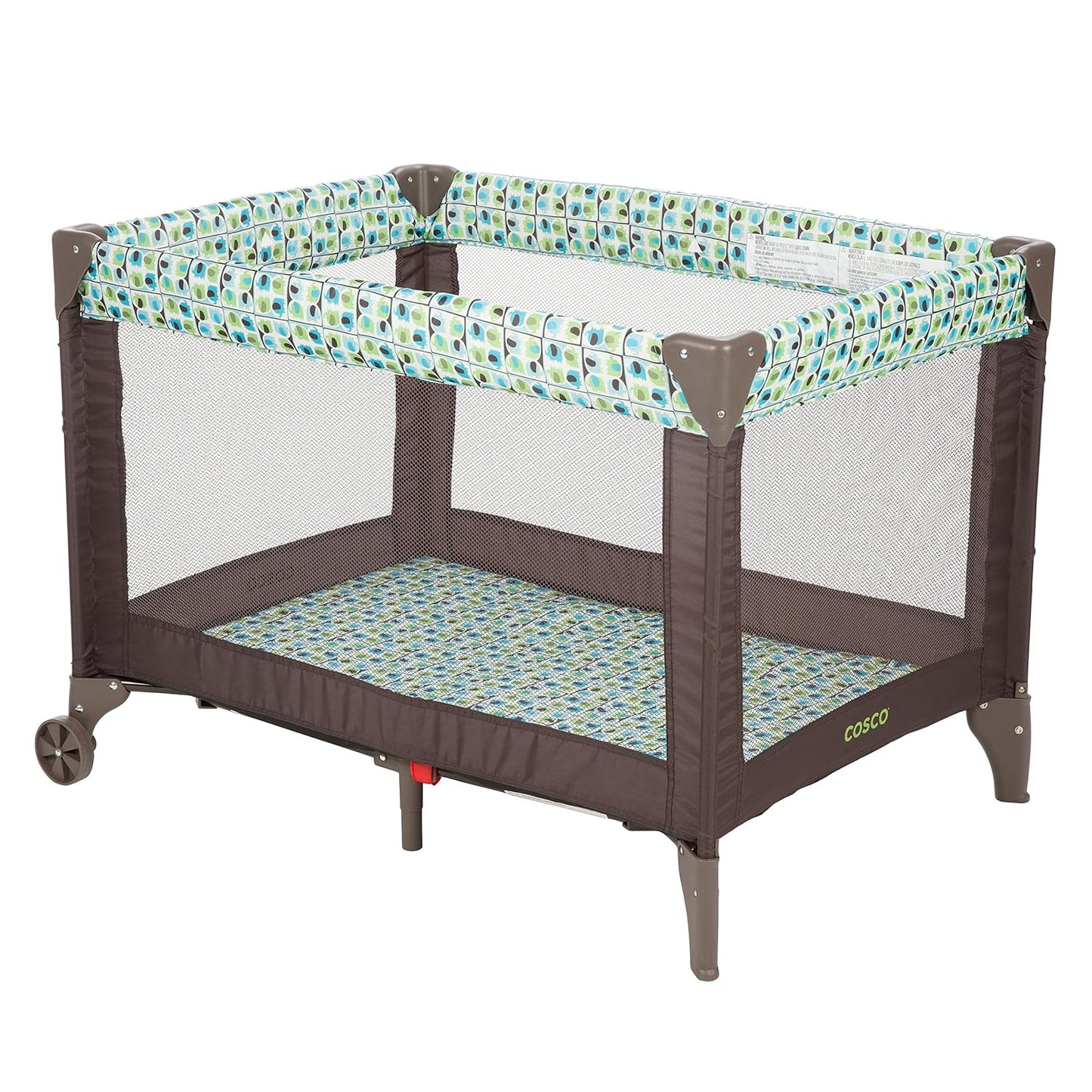Cosco Funsport Compact Portable Playard, Lightweight, Easy Set up, Foldable Baby Playpen with Carry Bag, Butterfly Twirl