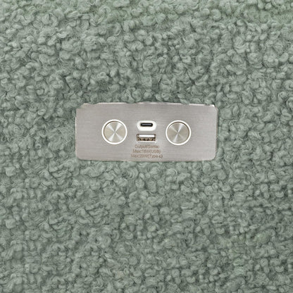 Kiwi Glider Recliner w/Electronic Control and USB | in Almond Teddy Loop w/Light Wood Base, Greenguard Gold Certified