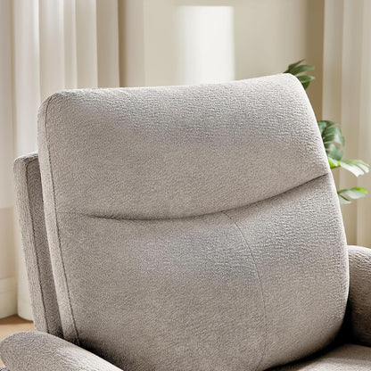 VANOMi Power Recliner Chair Swivel Glider, Electric Rocking Recliner Chairs with USB and Type-C Ports, Nursery Chair Recliner for Living Room, Bedroom, Apartment（Camel）