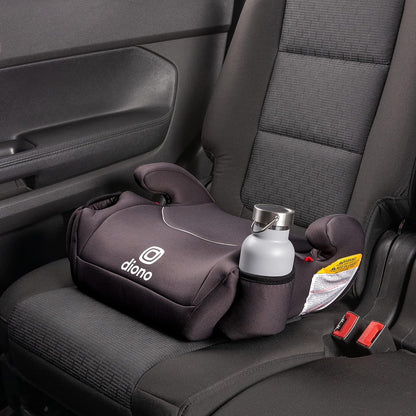 Diono Solana, No Latch, Single Backless Booster Car Seat, Lightweight, Machine Washable Covers, Cup Holders, Blue