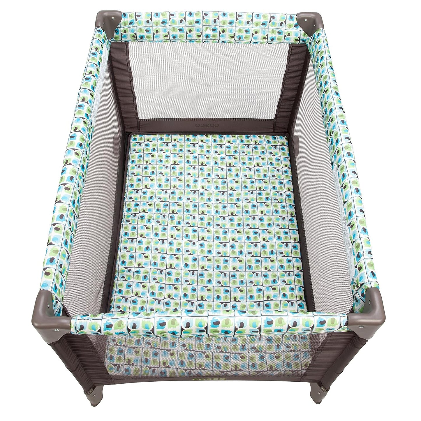 Cosco Funsport Compact Portable Playard, Lightweight, Easy Set up, Foldable Baby Playpen with Carry Bag, Butterfly Twirl