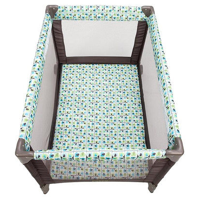 Cosco Funsport Compact Portable Playard, Lightweight, Easy Set up, Foldable Baby Playpen with Carry Bag, Elephant Squares