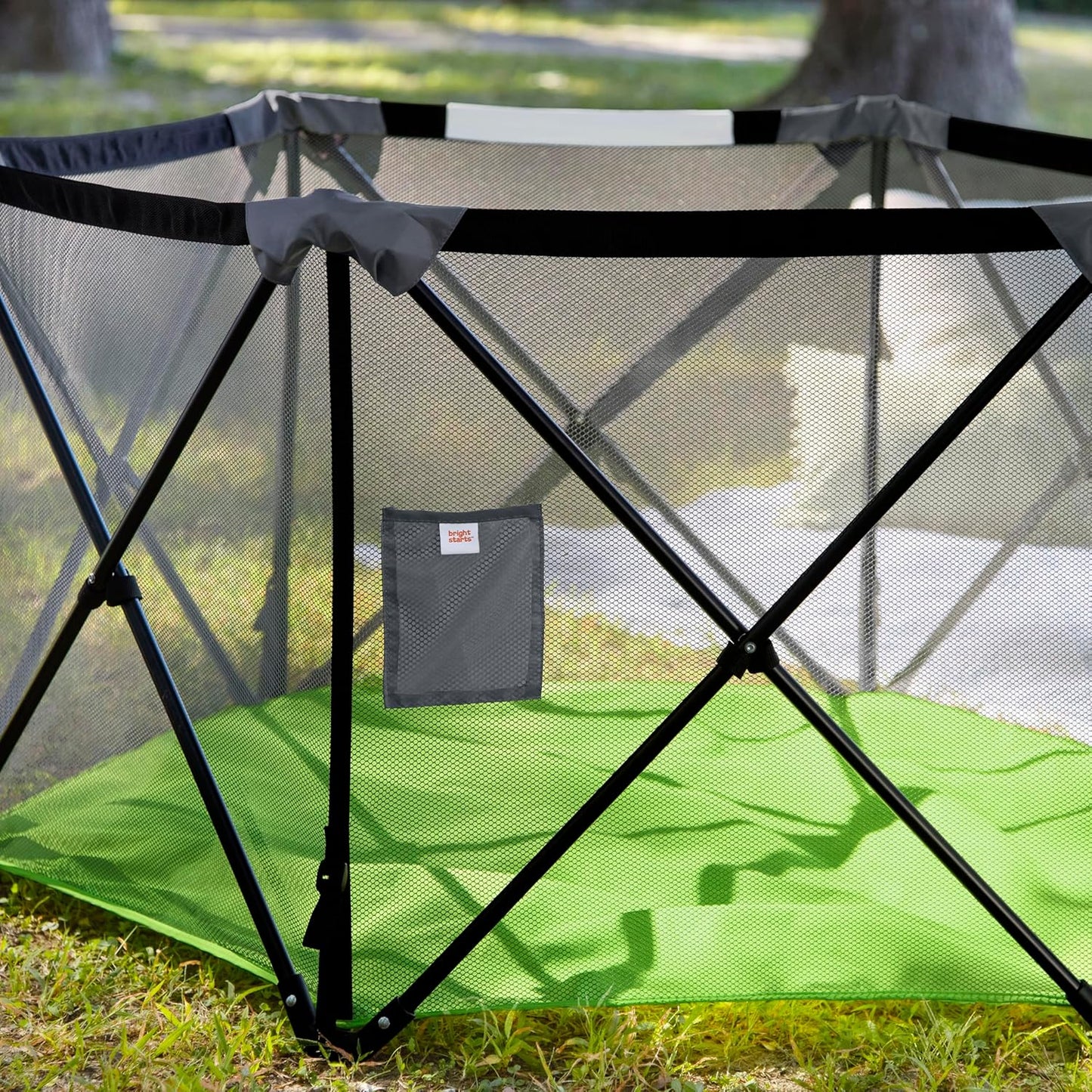 Summer Infant Pop ‘N Play Deluxe Ultimate Playard, Aqua Splash - Full Coverage Indoor/Outdoor Portable Play Pen with Fast, Easy and Compact Fold