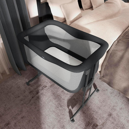 Evolur Kinsley Bedside Bassinet – Quick Fold, Breathable Mesh Sides, Lightweight Portable Baby Sleeper with Carry Bag – Newborn to 6 Months