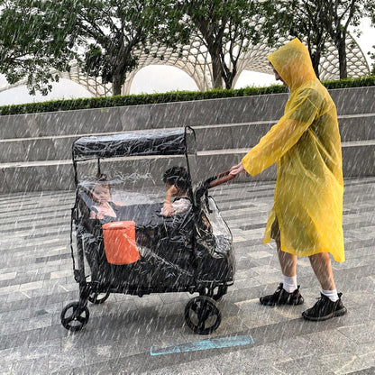 SeedFuture Raincover for W2 Stroller Wagon, Rain Cover Compatible with WONDERFOLD W2, Waterproof, Windproof, Protect from Dust and Snow