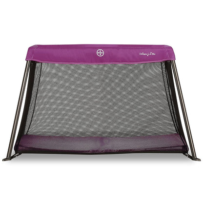 Dream On Me Travel Light Baby Playard with Zipper Access Door, Breathable Mesh Sides with Soft Comfortable Mattress, Easy Fold Design with Travel Carry Bag, Compact Space Saving Design - Grey