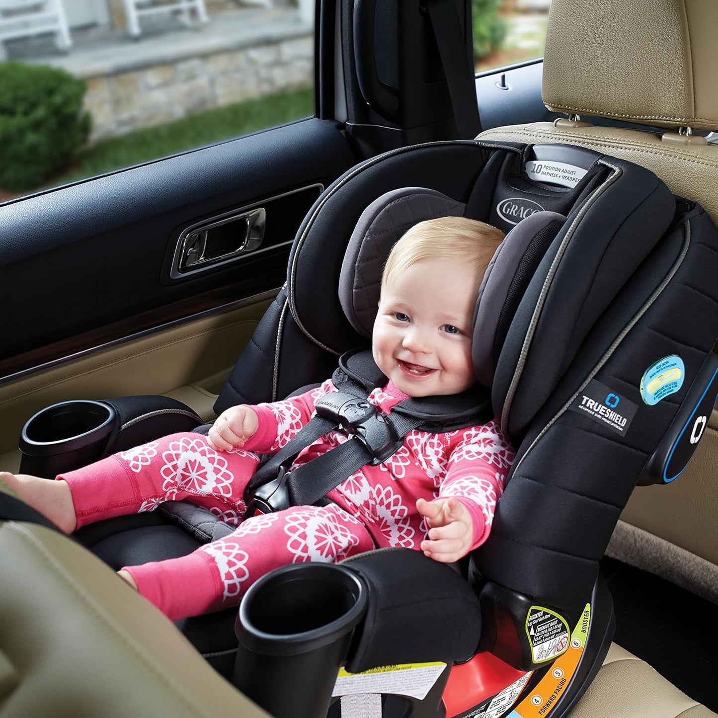 Graco® 4Ever DLX 4 in 1 Car Seat | Infant to Toddler Car Seat, Maven, Adaptable for 10 Years of Use, Size: 20x21.5x24 Inch