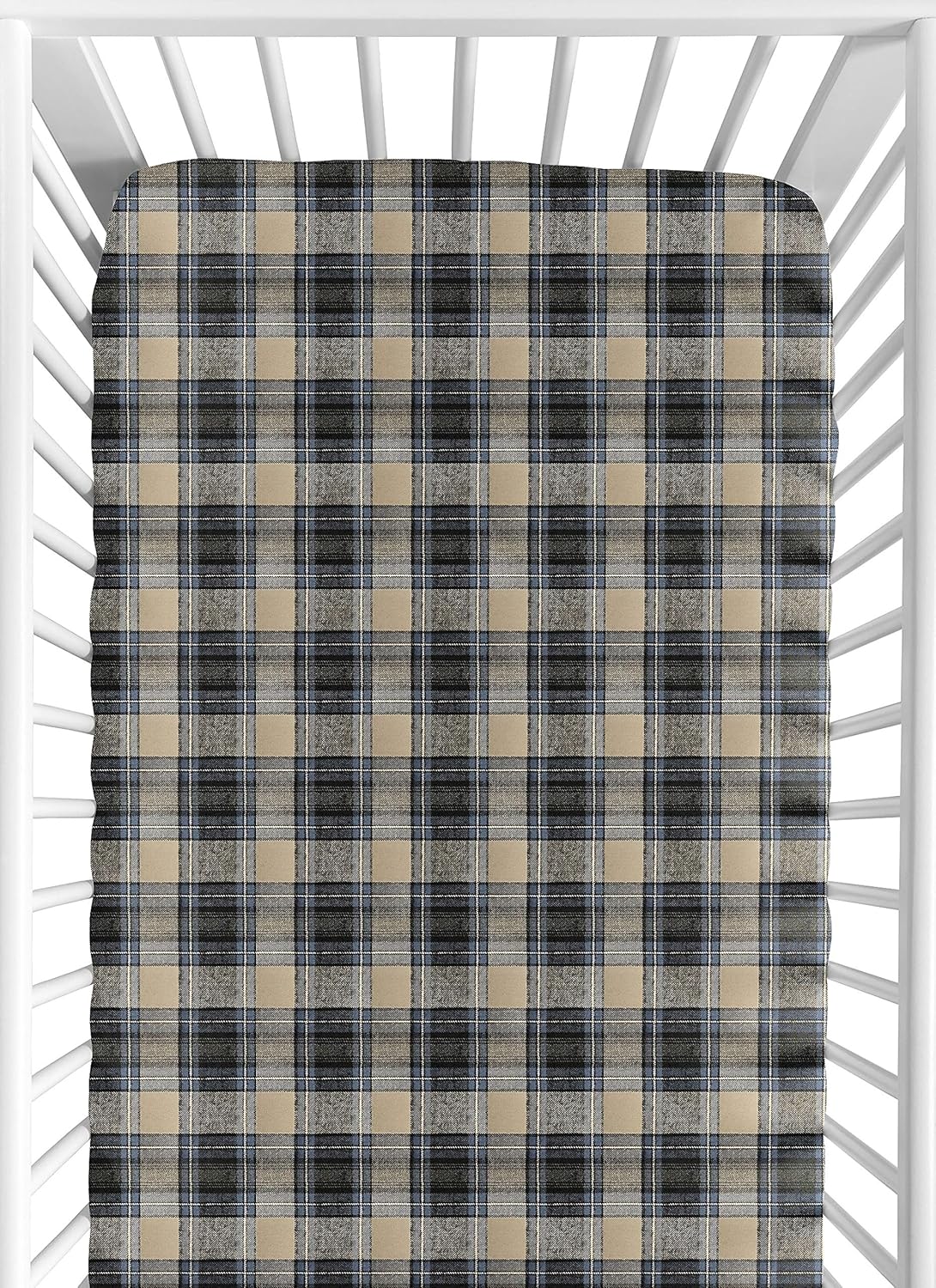 Sweet Jojo Designs 2-Piece Baby Bassinet Sheets Set (Black/White Gingham Checkered Plaid) for Boy/Girl, Infant Newborn Nursery, Oval, Rectangle & Hourglass Mattress (Solid Onyx & Classic Checkerboard)
