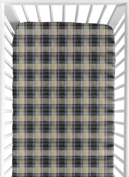 Sweet Jojo Designs 2-Piece Baby Bassinet Sheets Set (Black/White Gingham Checkered Plaid) for Boy/Girl, Infant Newborn Nursery, Oval, Rectangle & Hourglass Mattress (Solid Onyx & Classic Checkerboard)