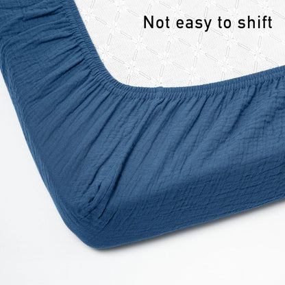 Muslin Bassinet Fitted Sheets 2 Pack, Soft Breathable Cotton Baby Bassinet Mattress Sheet Set, 360° Elastic Snug Fit, Universal for Oval, Rectangle & Hourglass Cradle, Unisex Baby Bedding (Cute Cars)