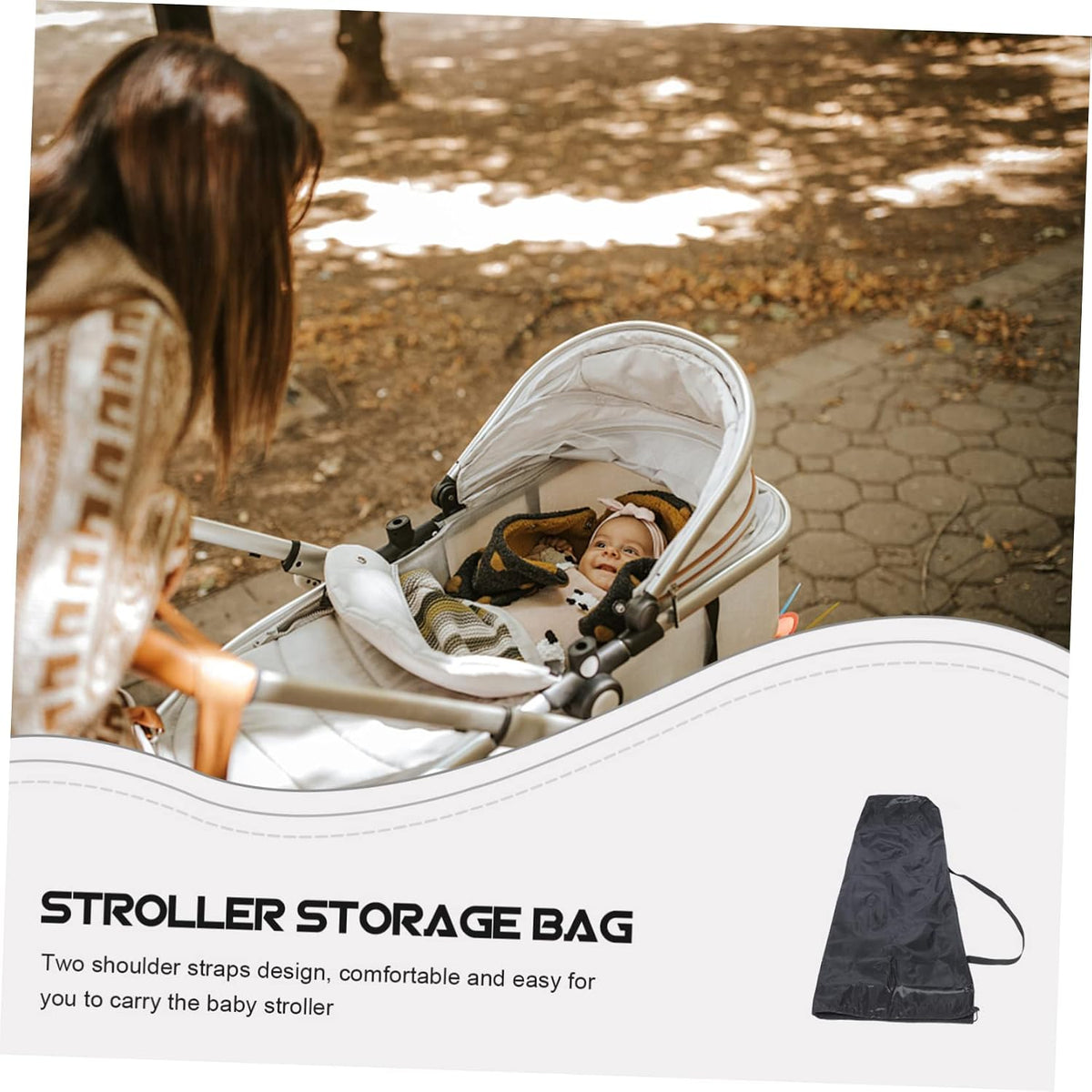 Padded Stroller Storage Bag with Lockable Drawstring Closure for Airplane Gate Check Travel Cover Compatible with Strollers Reinforced Seams and Inner Pocket for Scratch Protection