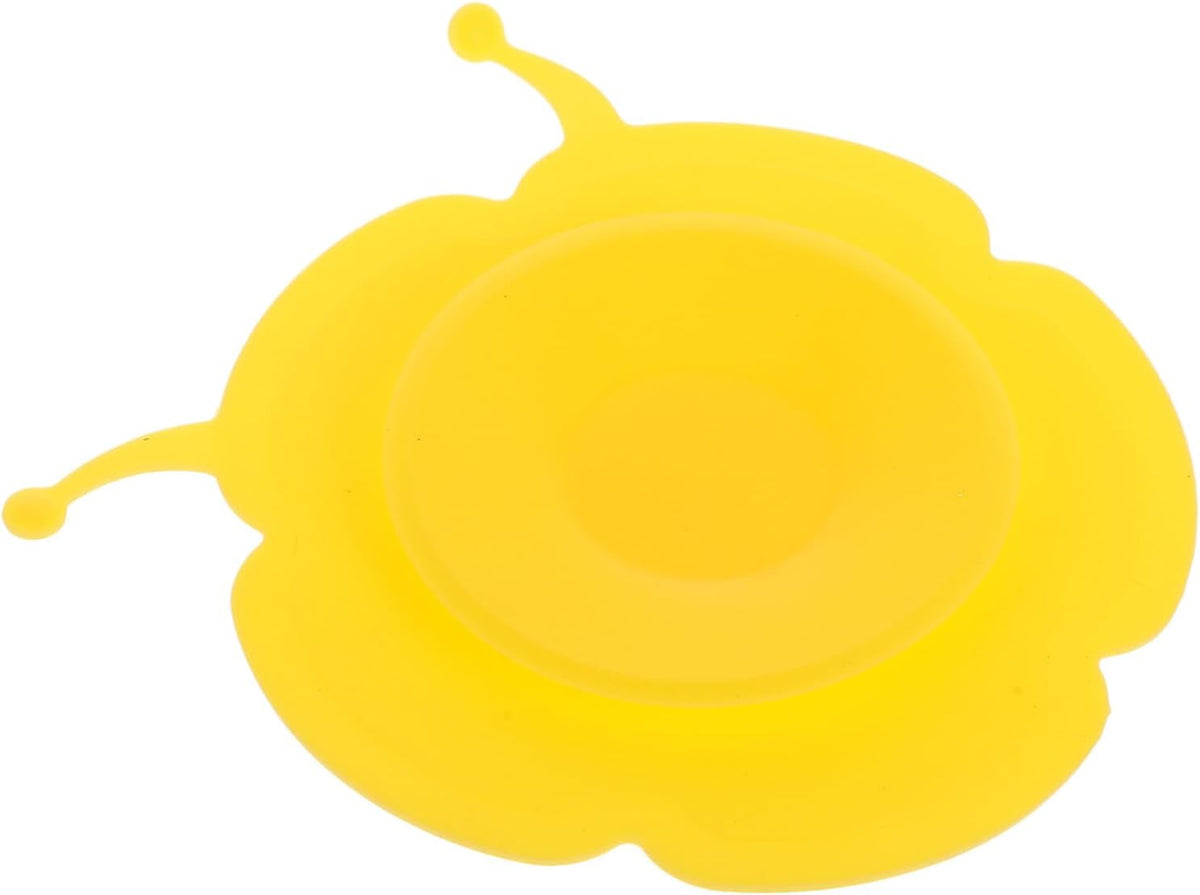 Bowl Sucker Mat Nonslip Silicone Suction Pad for Portable High Temperature Resistant Anti-Skid Feeding Mat for Tableware in Pudding Yellow