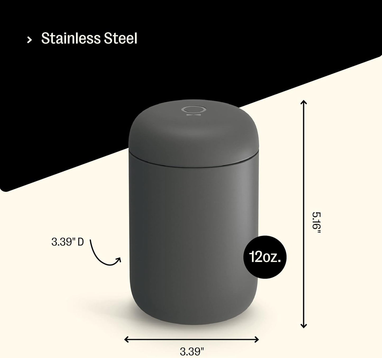 Carter Wide 12 oz Ceramic Lined Travel Coffee Mug, Tea & Espresso | No Metallic Taste, Leak-Proof Lid, Dishwasher Safe, Hot 12Hr Cold 24Hr, Coffee Tumbler, BPA-Free Stainless Steel, Stone Blue