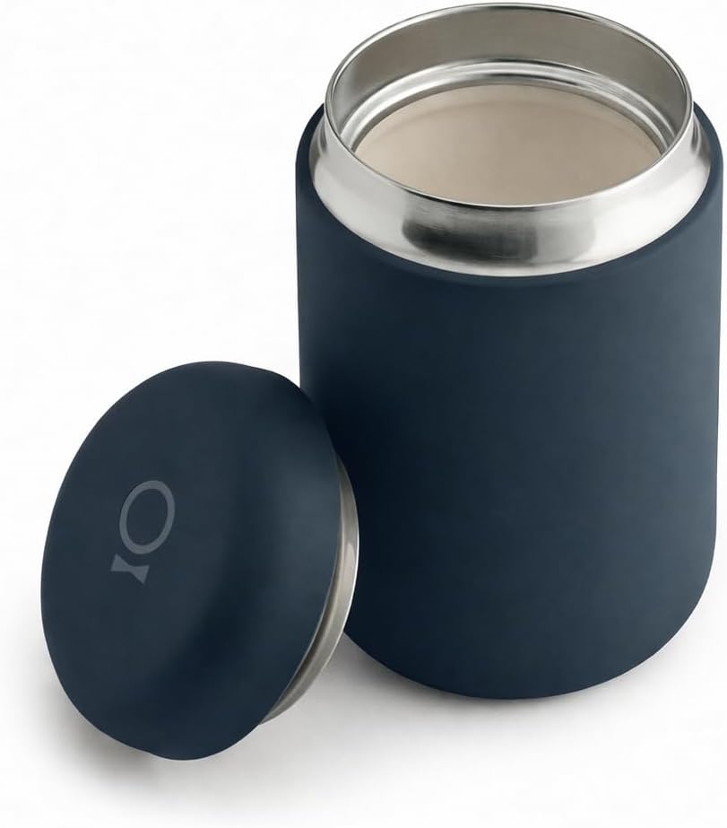Carter Wide 12 oz Ceramic Lined Travel Coffee Mug, Tea & Espresso | No Metallic Taste, Leak-Proof Lid, Dishwasher Safe, Hot 12Hr Cold 24Hr, Coffee Tumbler, BPA-Free Stainless Steel, Stone Blue