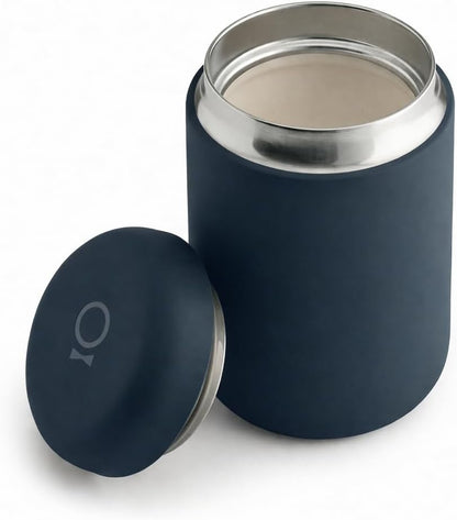 Carter Wide 12 oz Ceramic Lined Travel Coffee Mug, Tea & Espresso | No Metallic Taste, Leak-Proof Lid, Dishwasher Safe, Hot 12Hr Cold 24Hr, Coffee Tumbler, BPA-Free Stainless Steel, Stone Blue