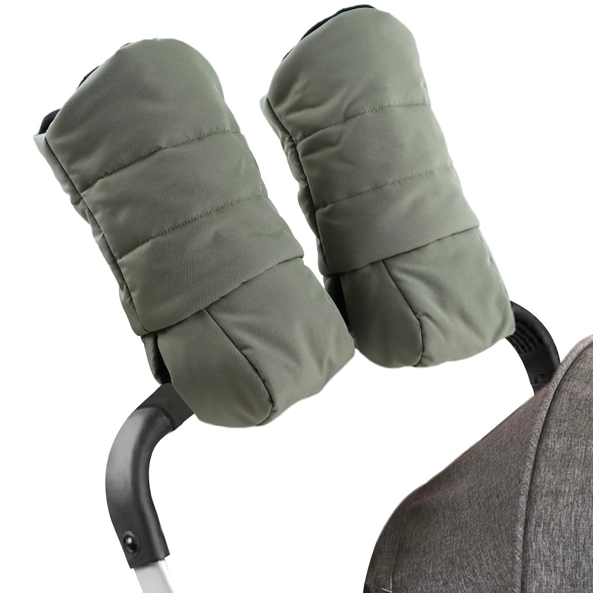 Stroller Gloves Universal Winter Anti-Freeze Stroller Mittens Water Repellent Hand Warmer Muff Fleece Lined,Winter Stroller Accessories (Black)