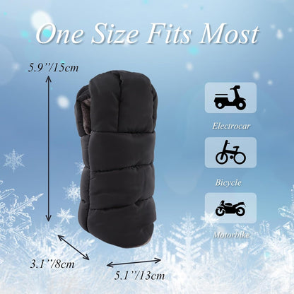 Stroller Gloves Universal Winter Anti-Freeze Stroller Mittens Water Repellent Hand Warmer Muff Fleece Lined,Winter Stroller Accessories (Black)